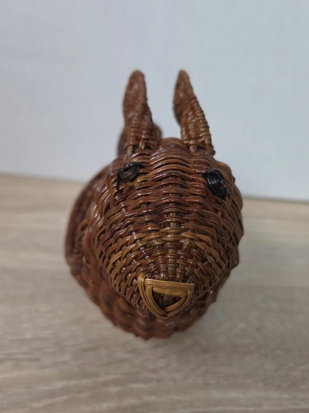 Vintage AVON Wicker Hare Woven Rattan Decor Basket Bunny Rabbit Easter Spring